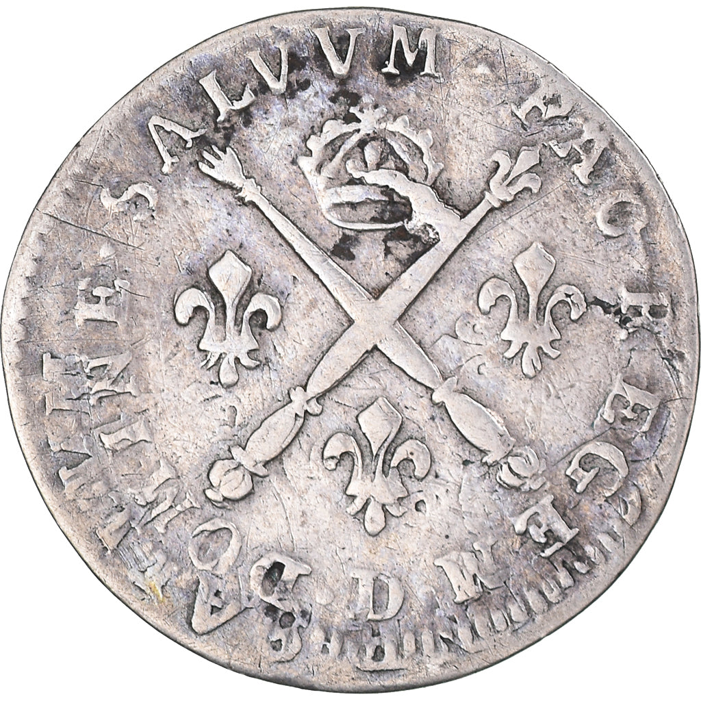 Moneta, Francia, Louis XIV, 5 Sols aux insignes, 5 Sols, 1/16 ECU, 1702, Lyon