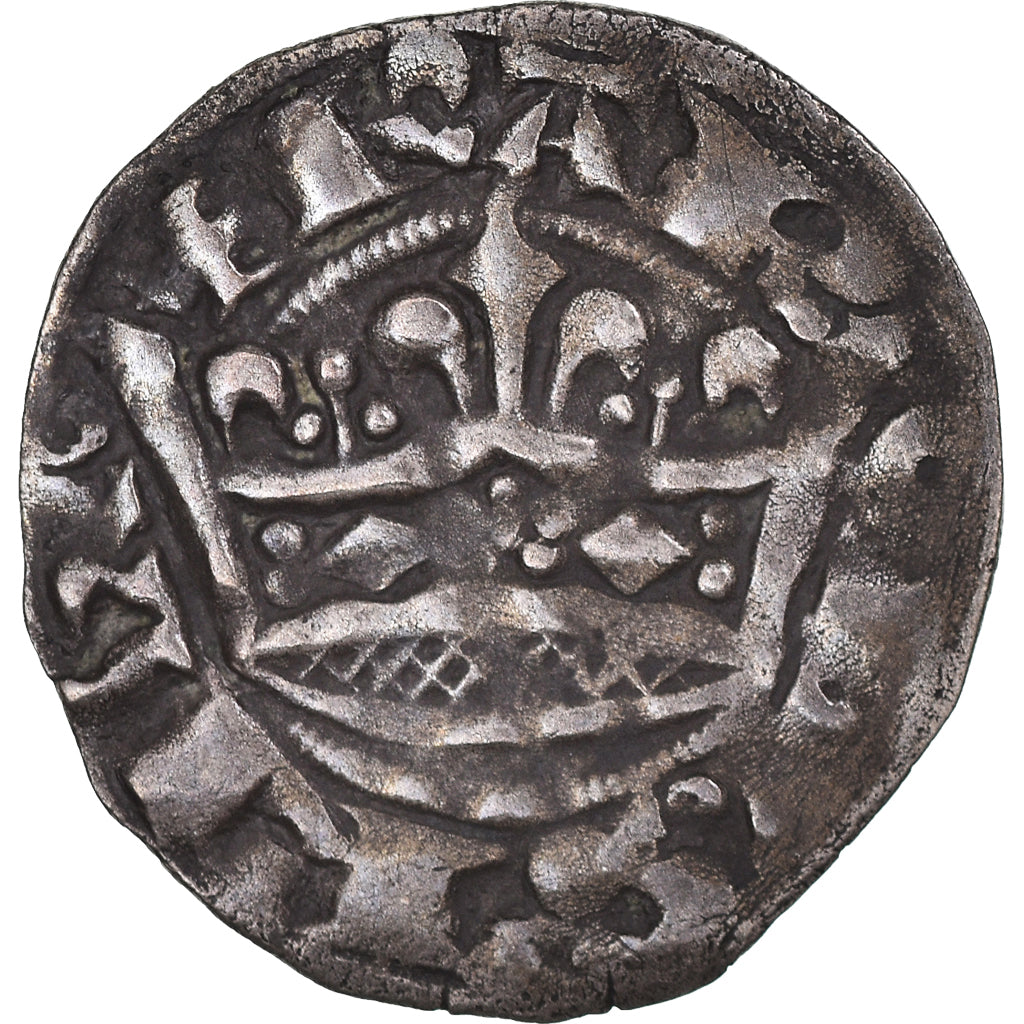 Coin, France, Charles IV, Double Parisis, EF(40-45), Billon, Duplessy:244