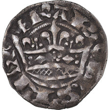 Coin, France, Charles IV, Double Parisis, EF(40-45), Billon, Duplessy:244