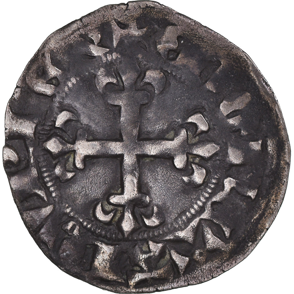Coin, France, Charles IV, Double Parisis, EF(40-45), Billon, Duplessy:244