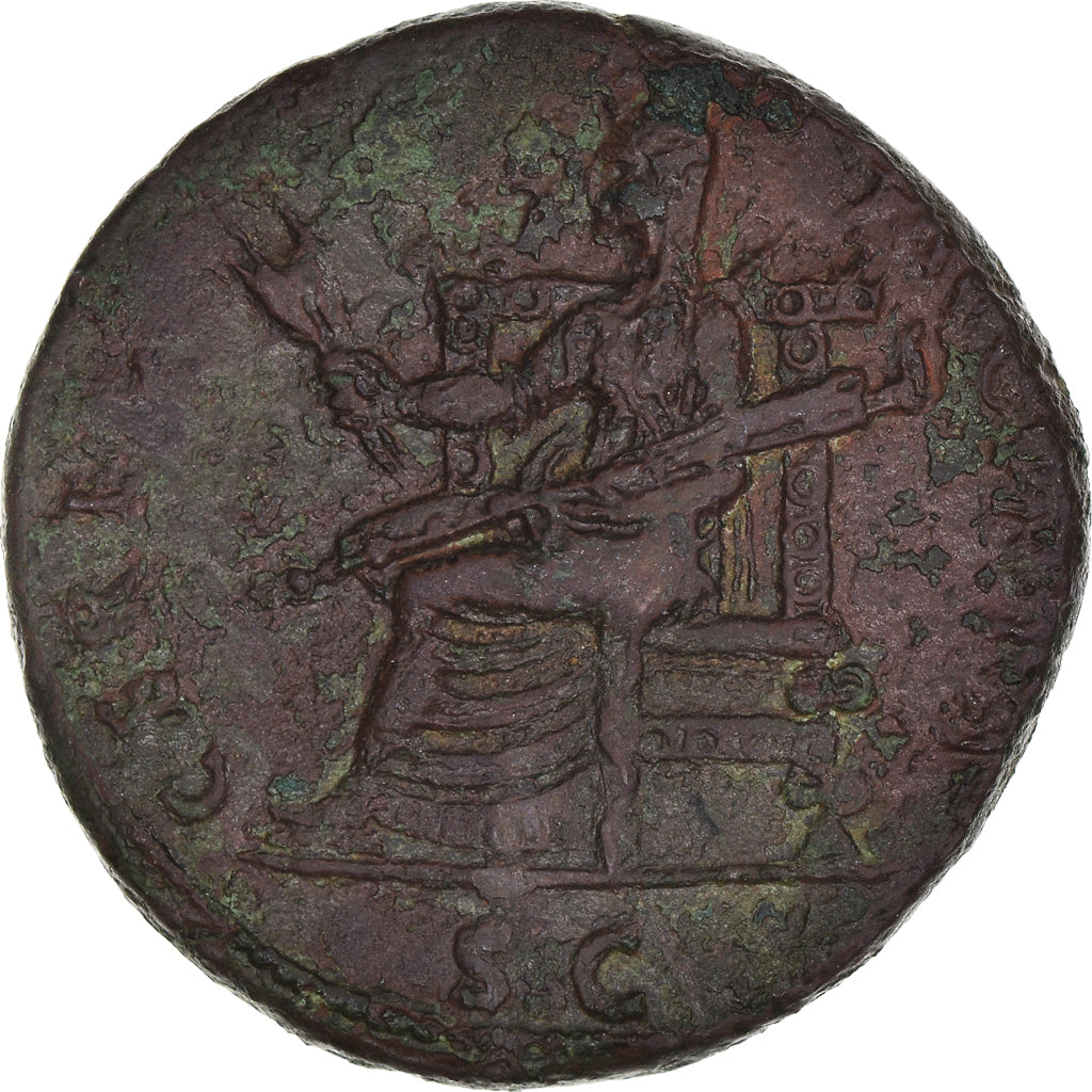 Coin, Claudius, Dupondius, 41-42, Rome, VF(20-25), Bronze, RIC:94