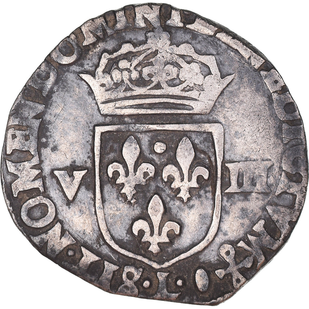 Moneta, Francia, Louis XIII, 1/8 Ecu, 1621, Bayonne, MB+, Argento, KM:44.11