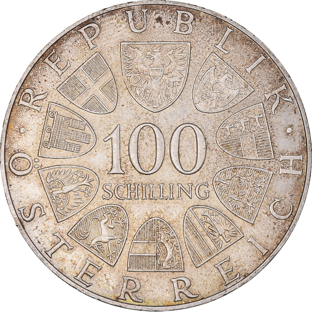 Coin, Austria, 100 Schilling, 1977, MS(63), Silver, KM:2934