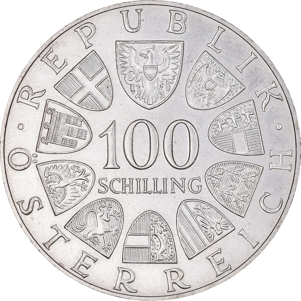 Coin, Austria, 100 Schilling, 1976, MS(63), Silver, KM:2930