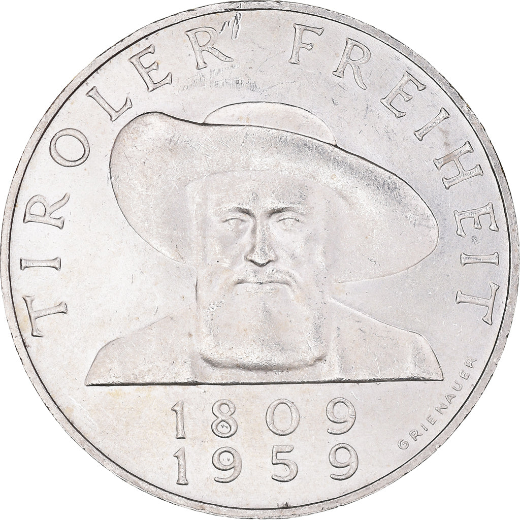Coin, Austria, 50 Schilling, 1959, MS(60-62), Silver, KM:2888