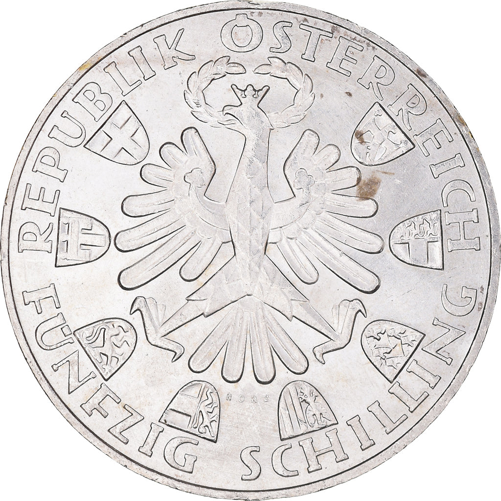 Coin, Austria, 50 Schilling, 1959, MS(60-62), Silver, KM:2888