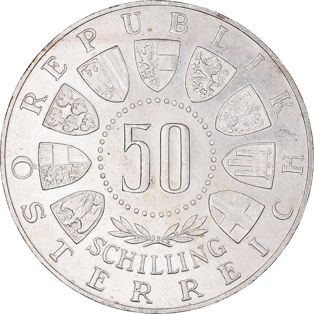 Coin, Austria, 50 Schilling, 1963, MS(60-62), Silver, KM:2894