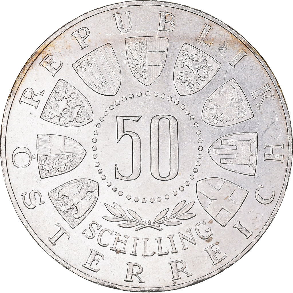 Coin, Austria, 50 Schilling, 1964, MS(60-62), Silver, KM:2896
