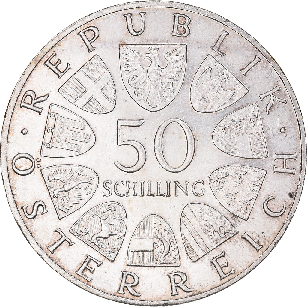 Coin, Austria, 50 Schilling, 1966, AU(50-53), Silver, KM:2900