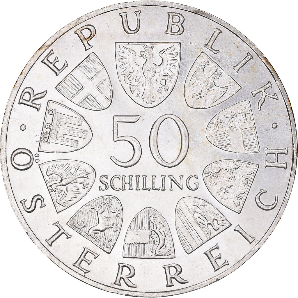 Coin, Austria, 50 Schilling, 1967, MS(63), Silver, KM:2902