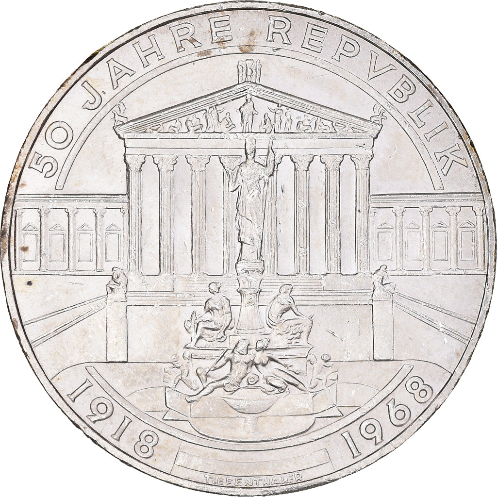 Coin, Austria, 50 Schilling, 1968, MS(63), Silver, KM:2904.1
