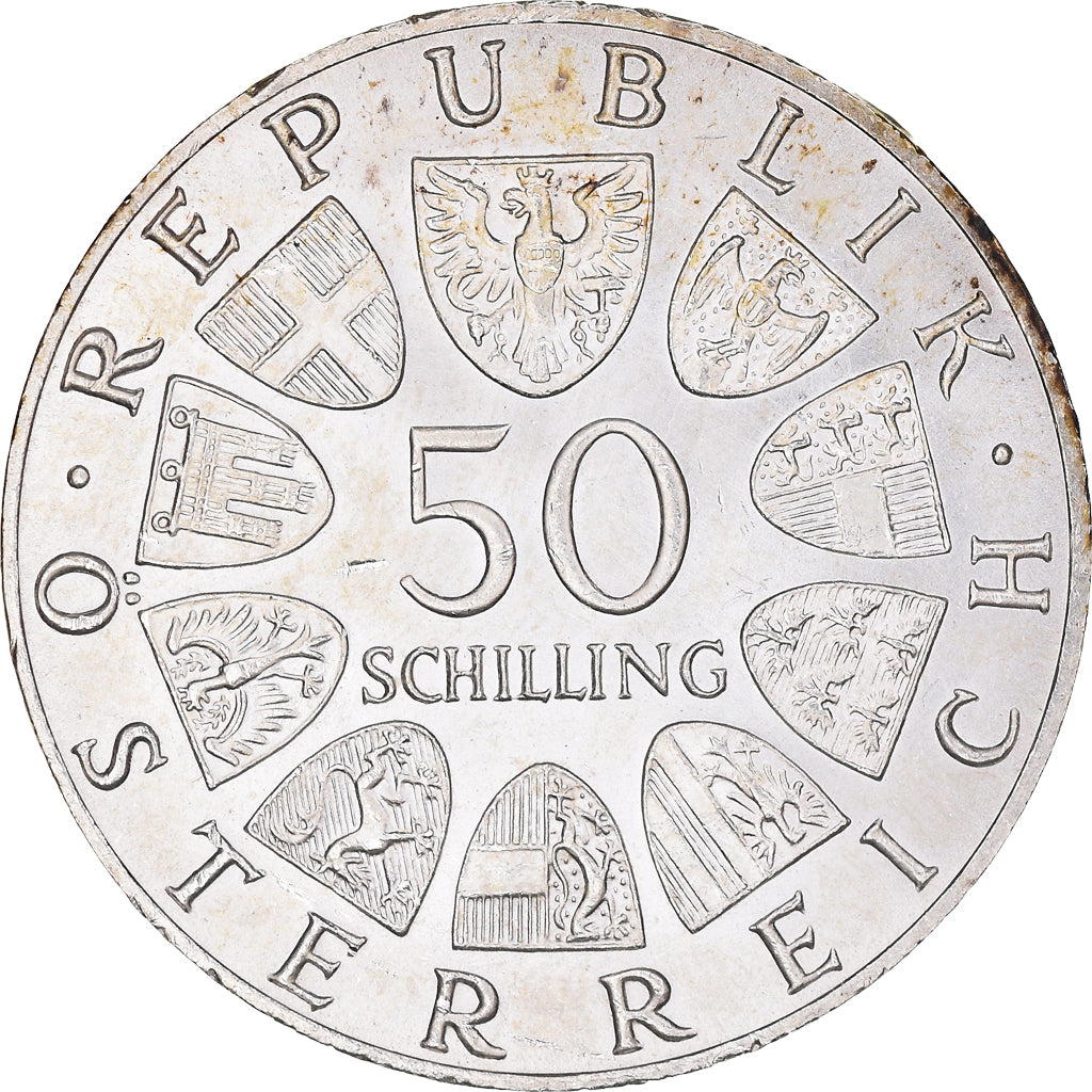 Coin, Austria, 50 Schilling, 1968, MS(63), Silver, KM:2904.1