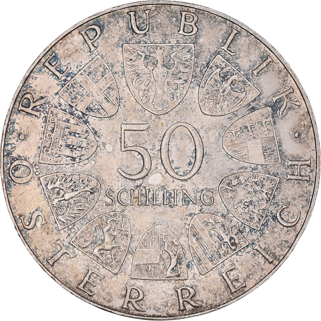 Moneta, Austria, Salzburg University, 50 Schilling, 1972, SPL, Argento, KM:2913