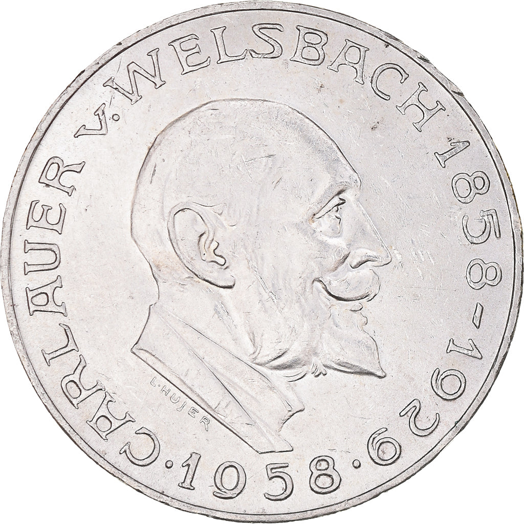 Coin, Austria, 25 Schilling, 1958, AU(55-58), Silver, KM:2884