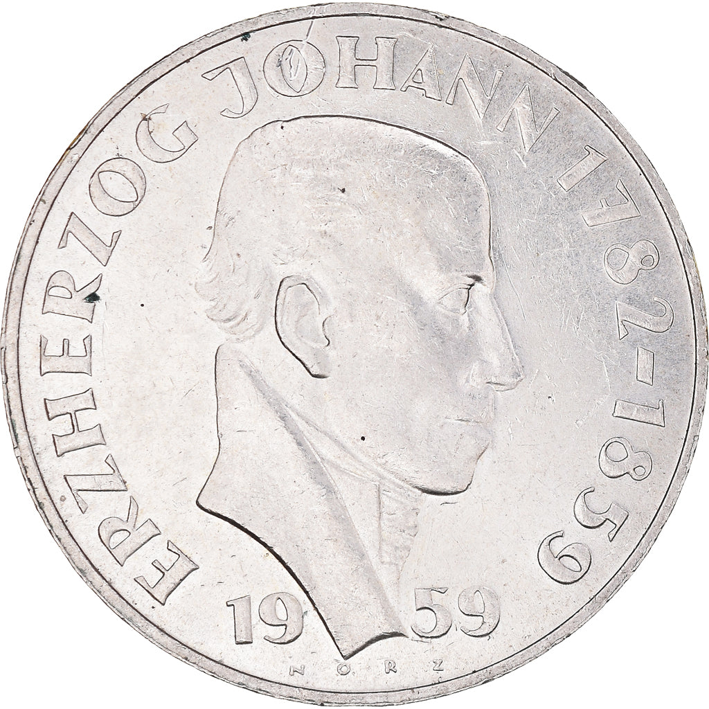 Coin, Austria, 25 Schilling, 1959, AU(55-58), Silver, KM:2887