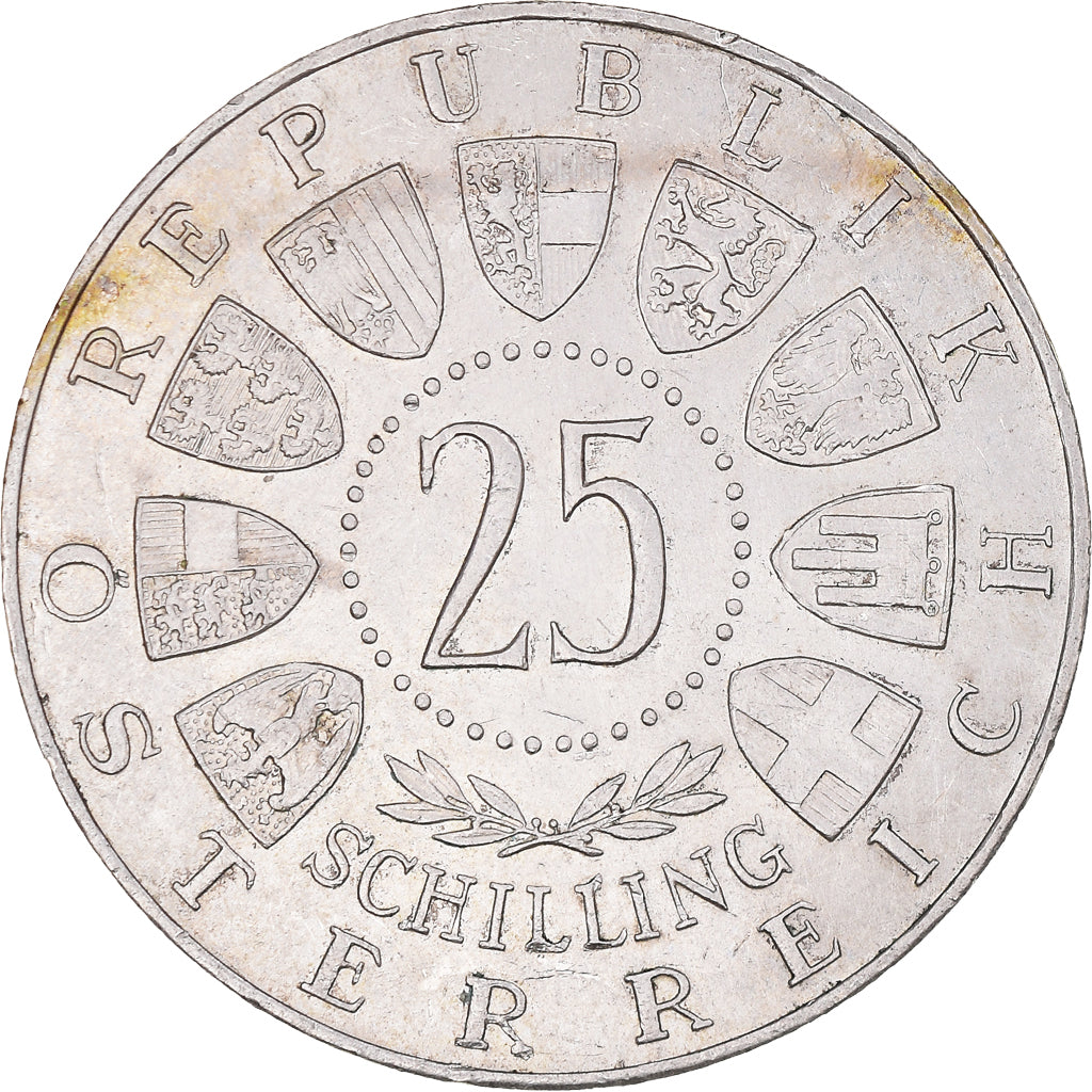 Coin, Austria, 25 Schilling, 1960, AU(50-53), Silver, KM:2890