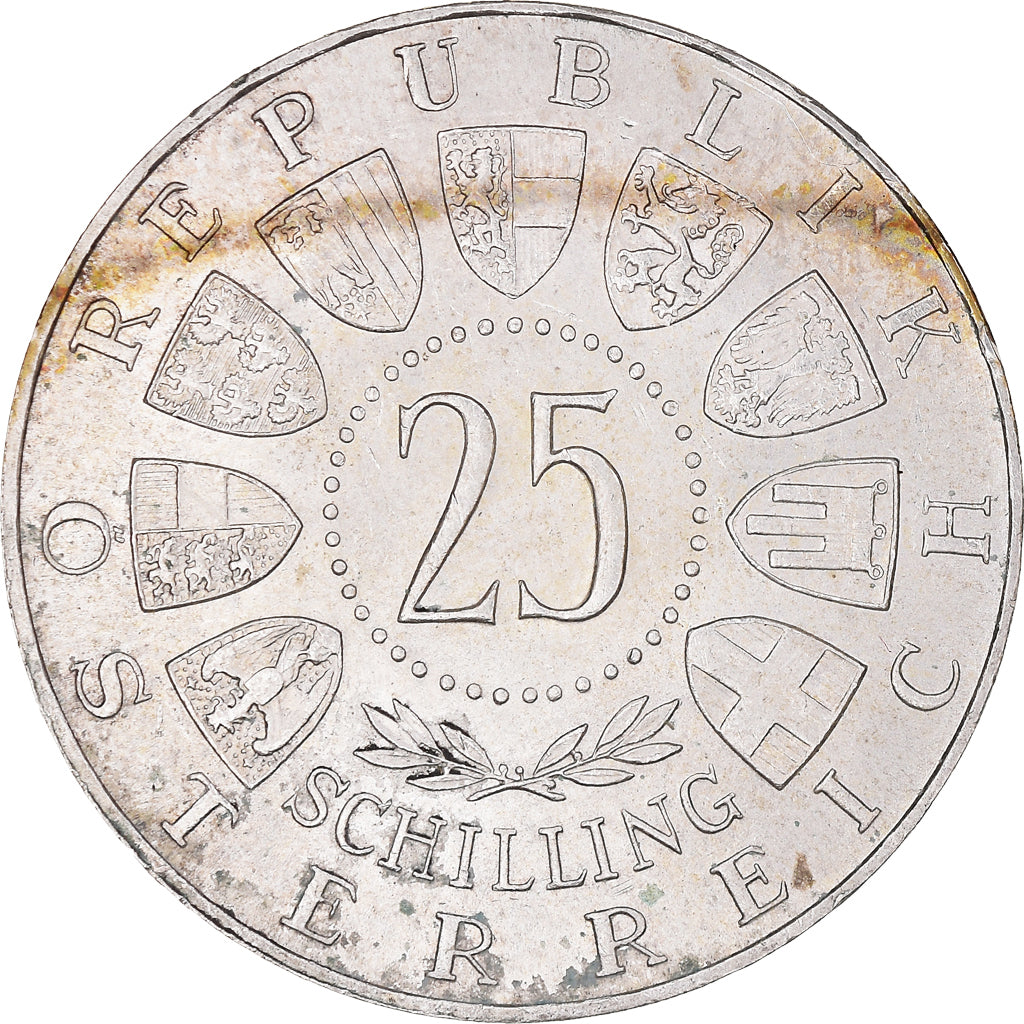 Moneda, Austria, 25 Schilling, 1962, EBC, Plata, KM:2892