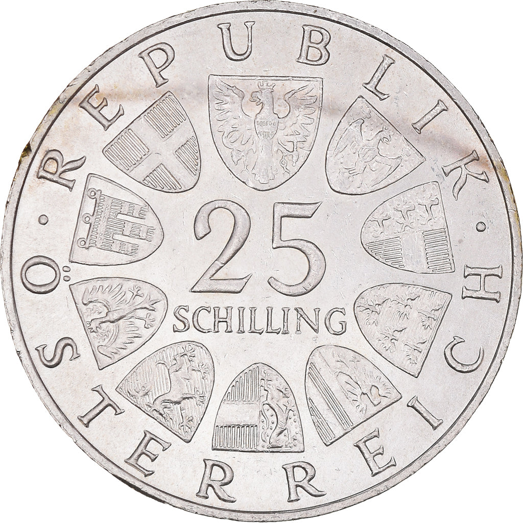 Coin, Austria, 25 Schilling, 1964, AU(55-58), Silver, KM:2895.1