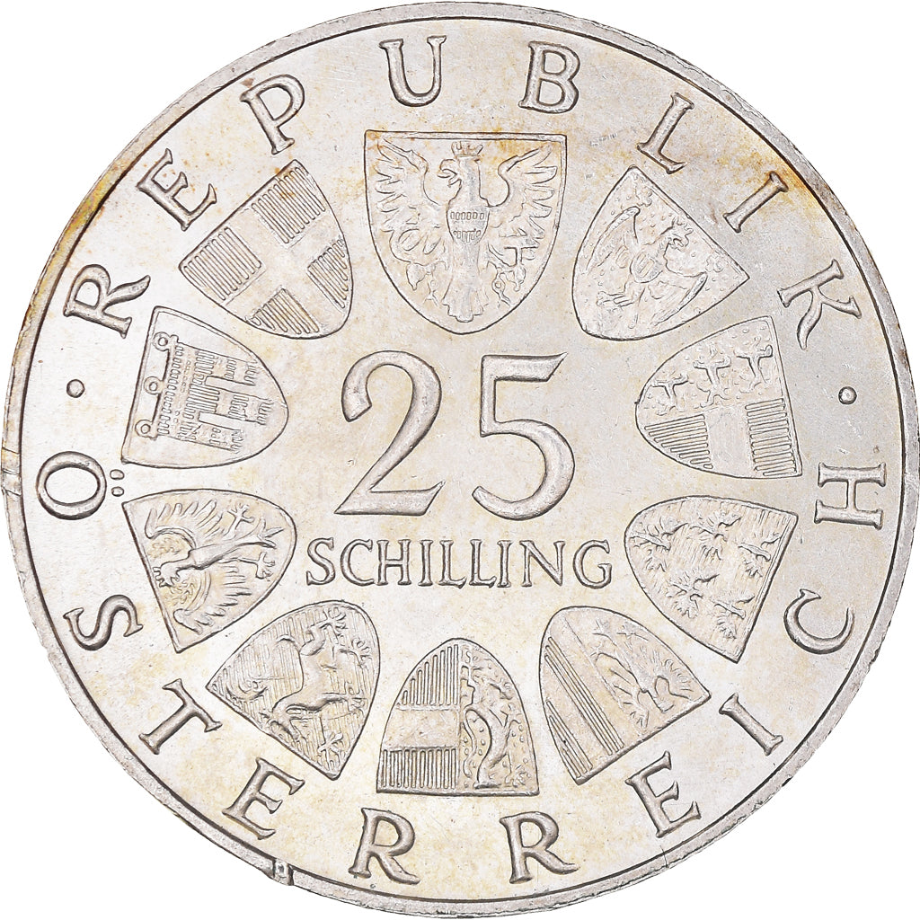 Coin, Austria, 25 Schilling, 1967, MS(60-62), Silver, KM:2901