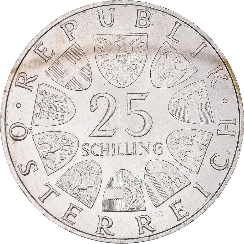 Coin, Austria, 25 Schilling, 1969, AU(55-58), Silver, KM:2905