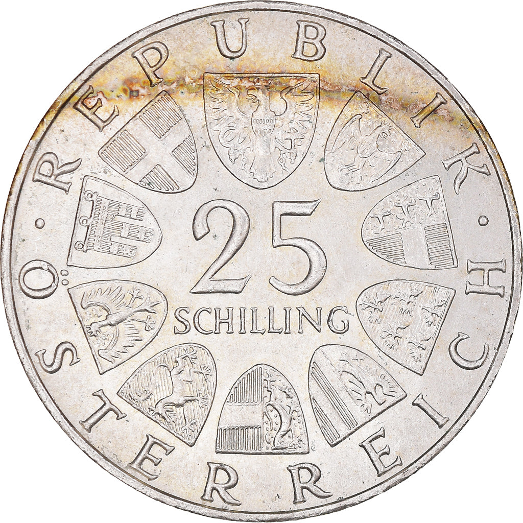 Coin, Austria, 25 Schilling, 1970, MS(60-62), Silver, KM:2907