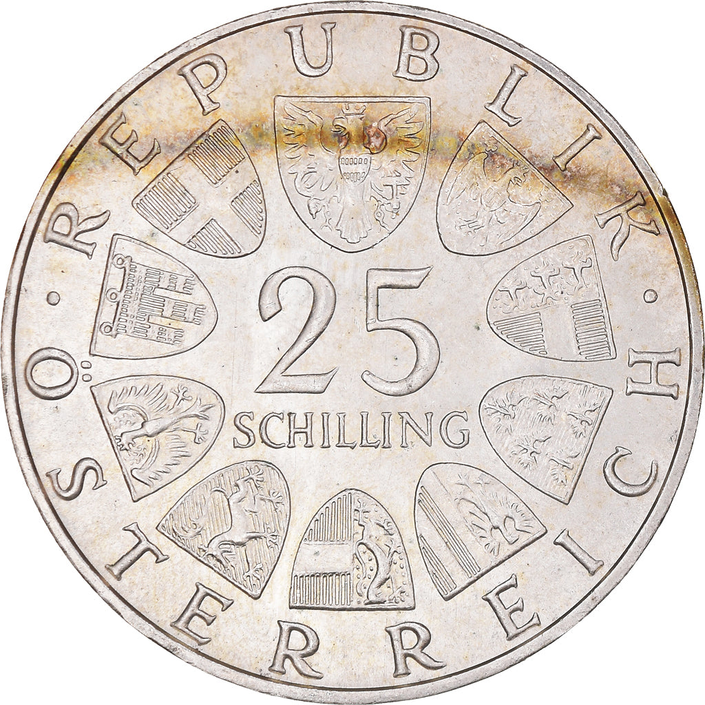 Coin, Austria, 25 Schilling, 1972, MS(60-62), Silver, KM:2912