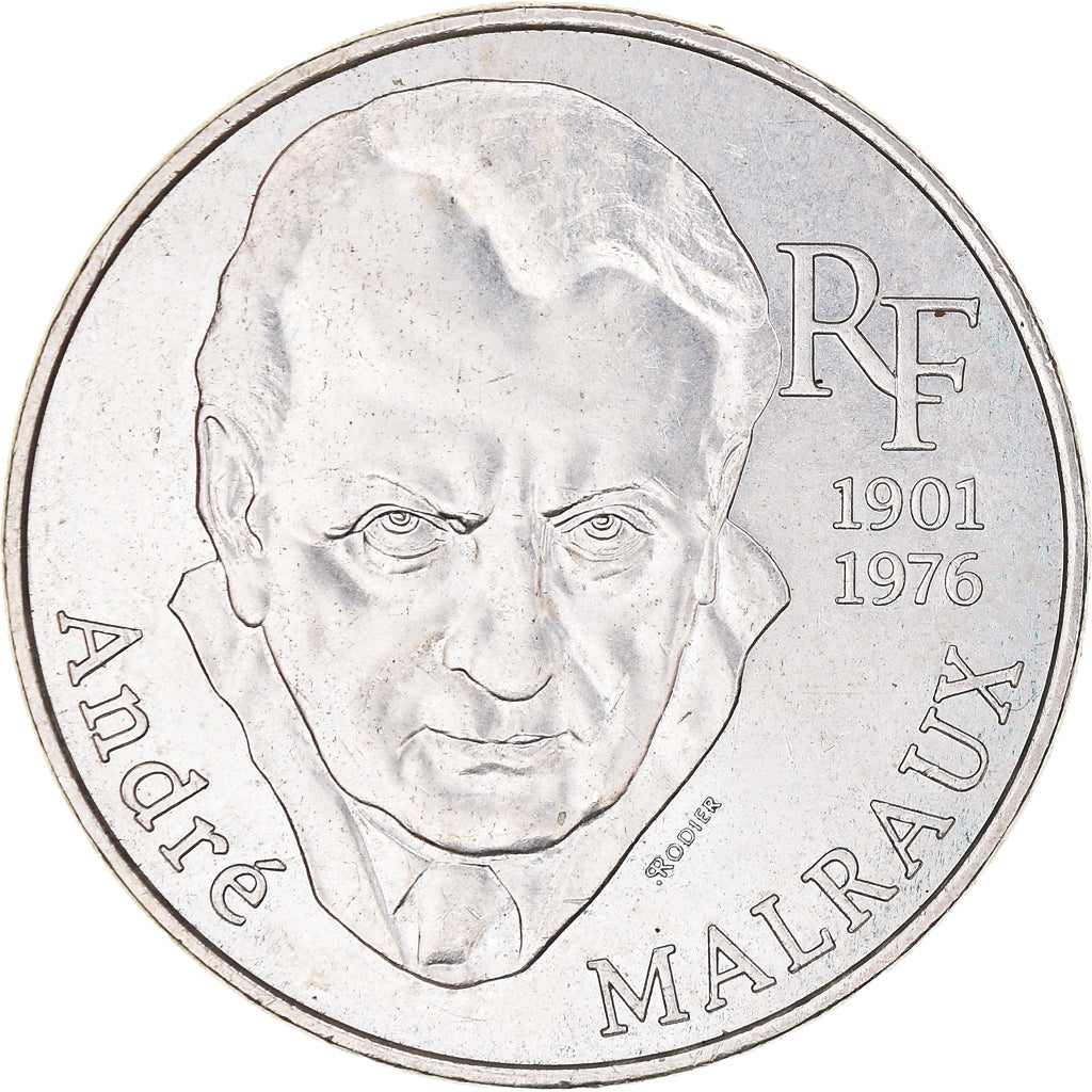 Coin, France, André Malraux, 100 Francs, 1997, AU(55-58), Silver, KM:1188