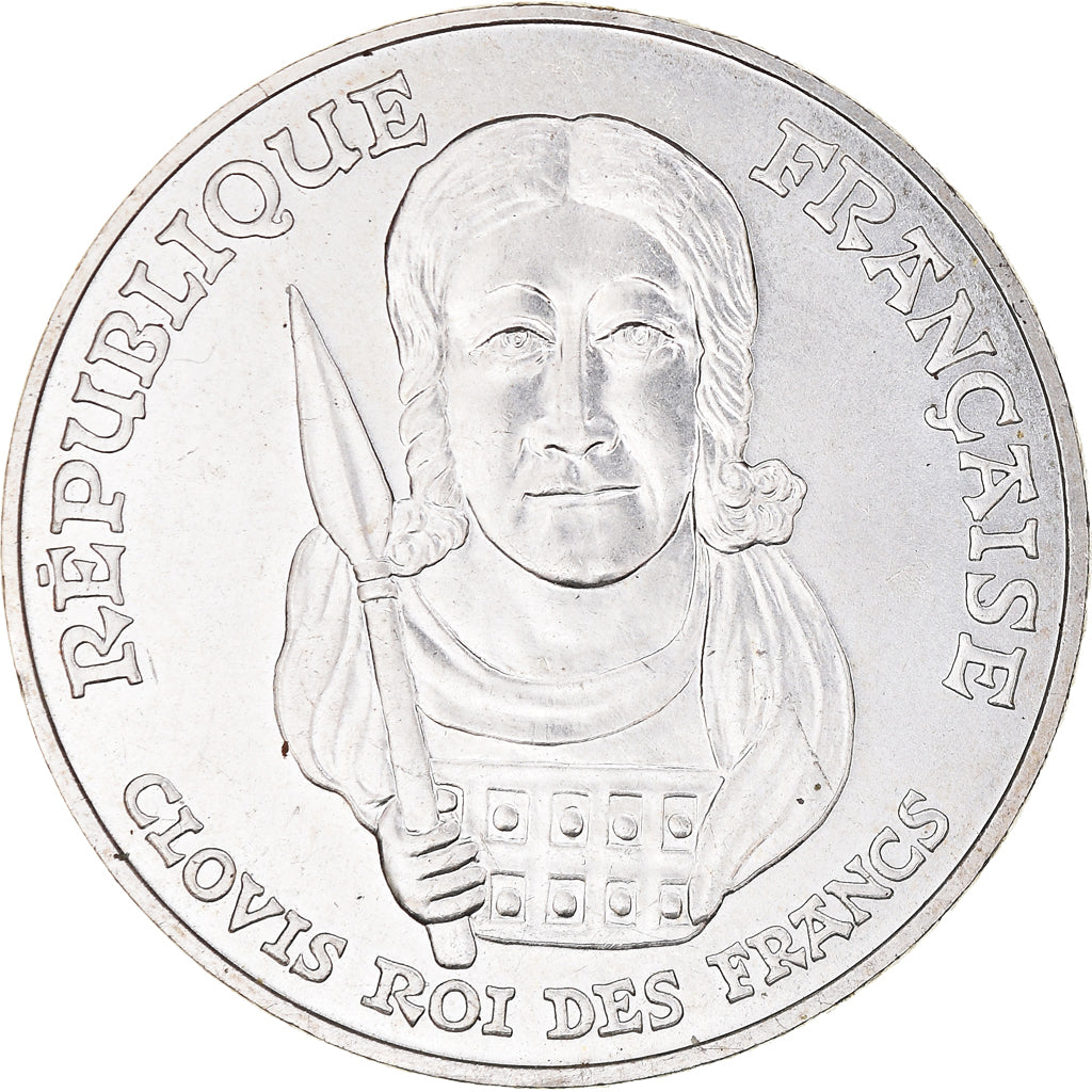 Coin, France, Clovis, 100 Francs, 1996, MS(63), Silver, KM:1180, Gadoury:953