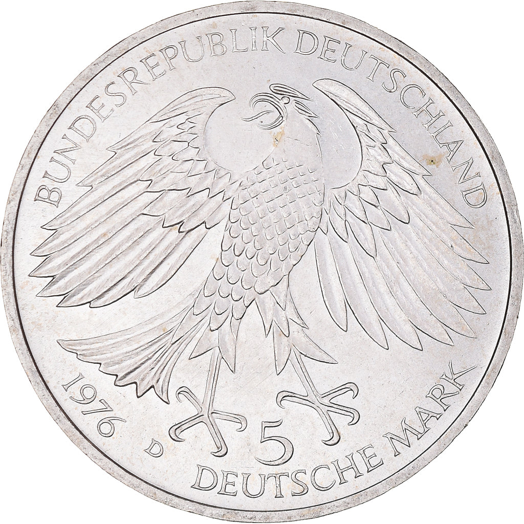 Moneta, GERMANIA - REPUBBLICA FEDERALE, 5 Mark, 1976, Munich, Germany, SPL