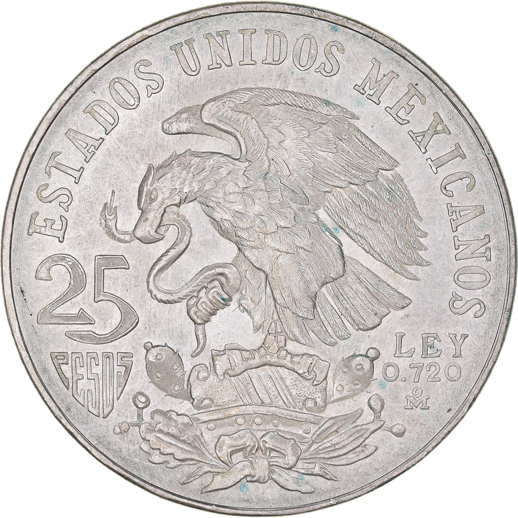 Coin, Mexico, 25 Pesos, 1968, Mexico, MS(60-62), Silver, KM:479.1