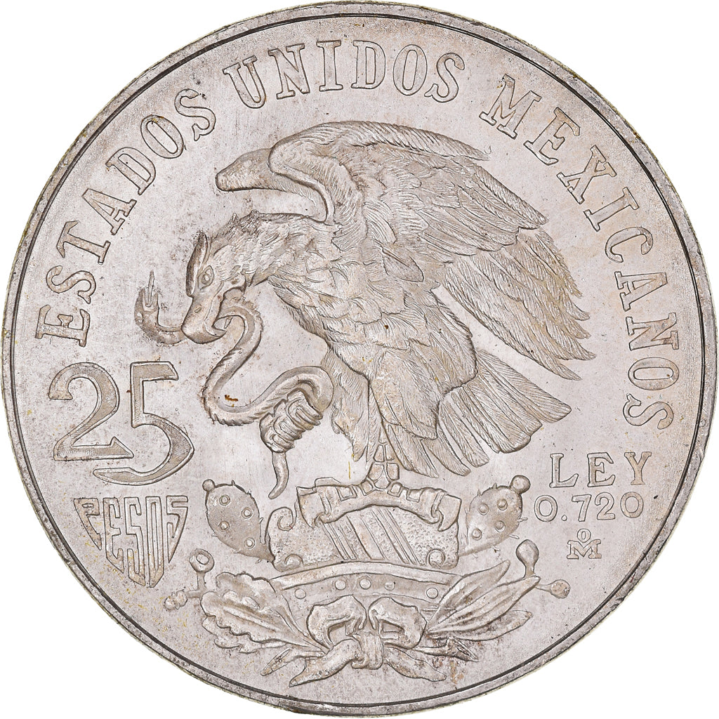 Moneta, Messico, 25 Pesos, 1968, Mexico, SPL, Argento, KM:479.1
