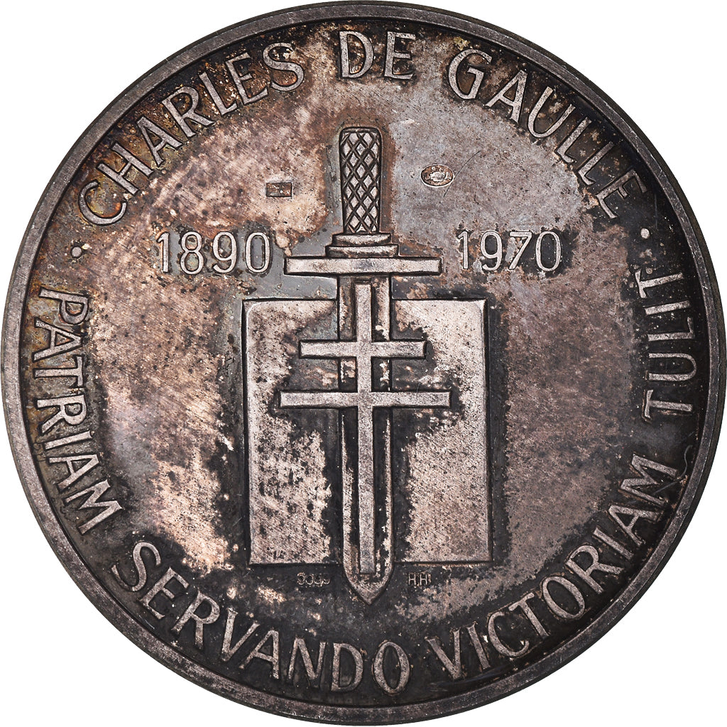 France, Medal, Charles de Gaulle, Patriam Servando Victoriam Tvlit, 1970