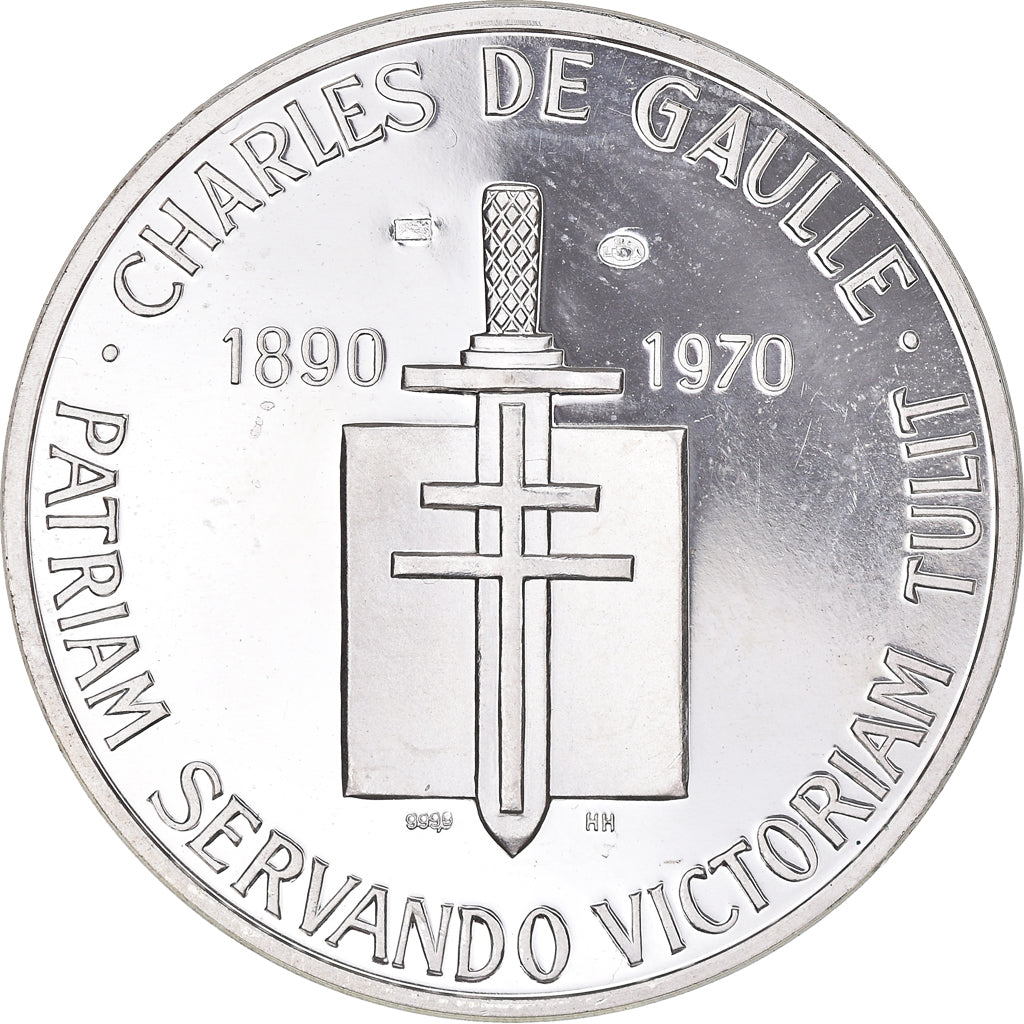 França, medalha, Charles de Gaulle, Patriam Servando Victoriam Tvlit, 1970