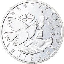 Coin, GERMANY - FEDERAL REPUBLIC, 10 Mark, 1998, Karlsruhe, MS(63), Silver