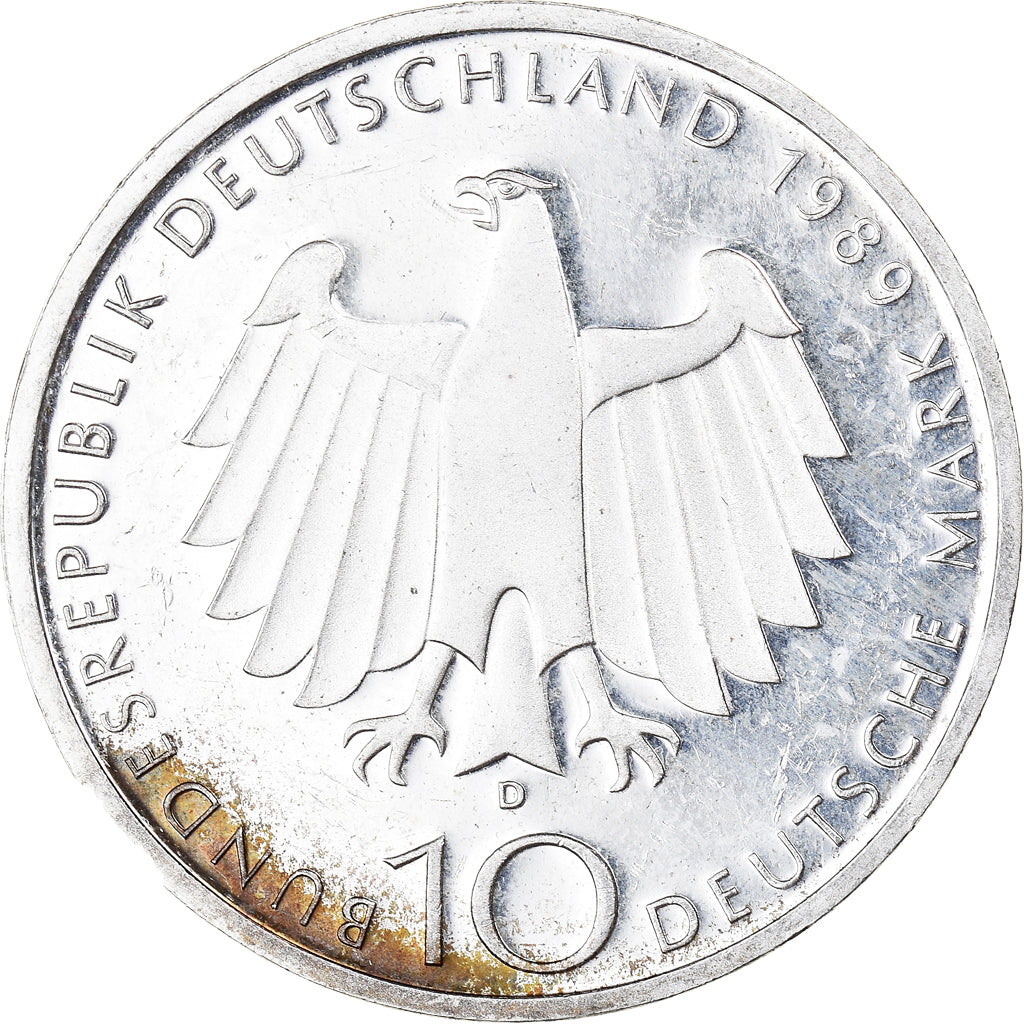 Moneda, ALEMANIA - REPÚBLICA FEDERAL, 10 Mark, 1989, Munich, Germany, EBC+
