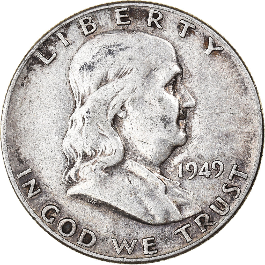 Coin, United States, Franklin Half Dollar, Half Dollar, 1949, U.S. Mint