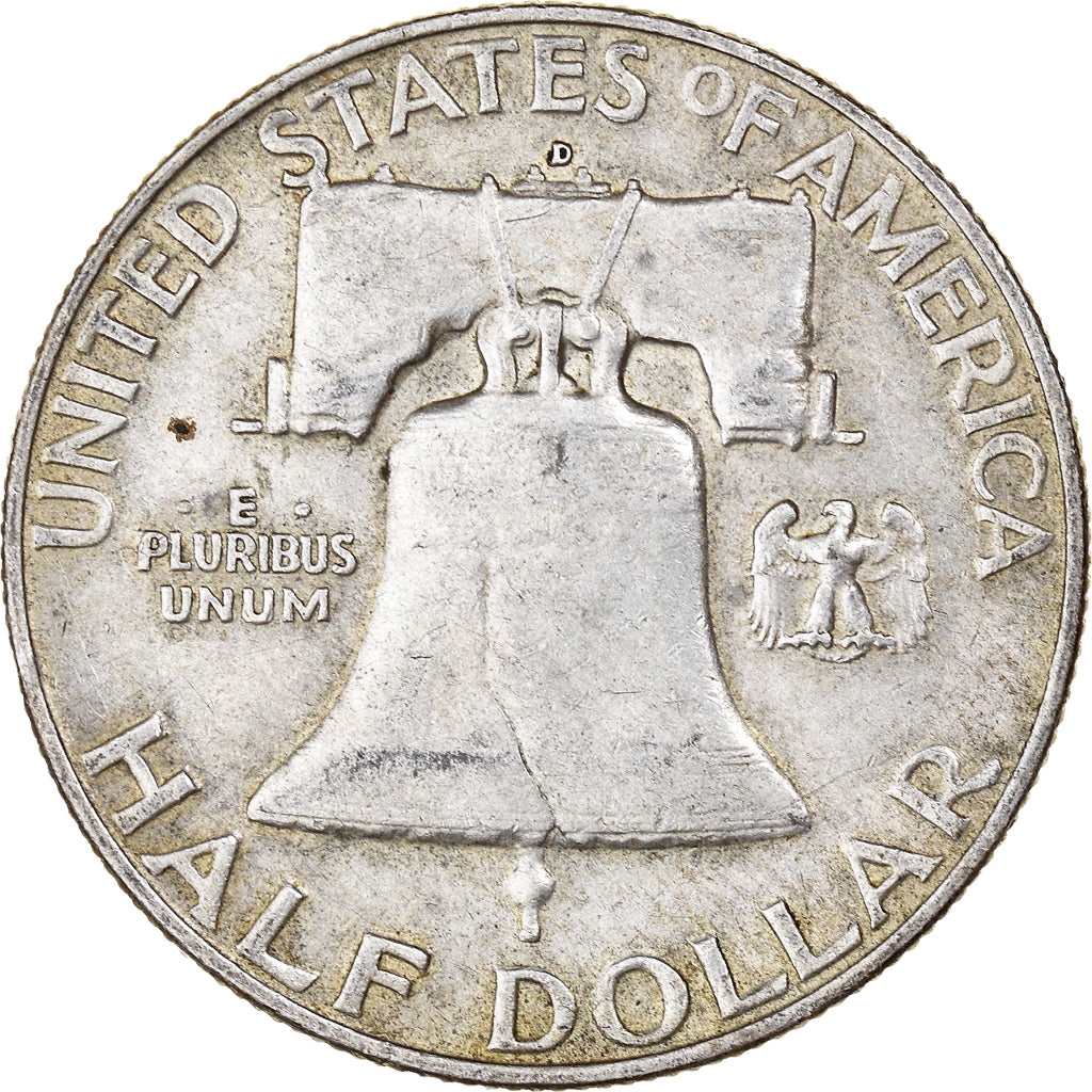 Coin, United States, Franklin Half Dollar, Half Dollar, 1959, U.S. Mint, Denver