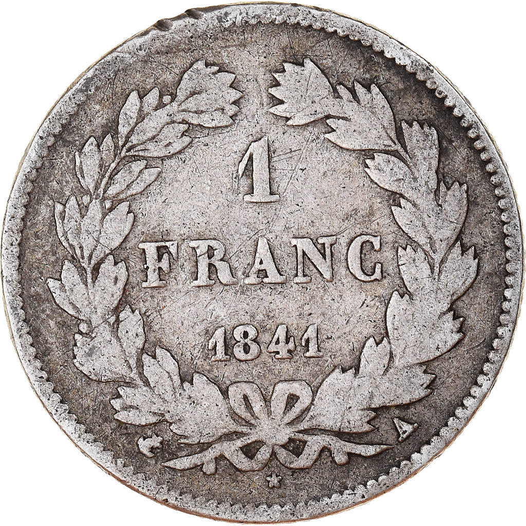 Coin, France, Louis-Philippe, Franc, 1841, Paris, F(12-15), Silver, KM:748.1
