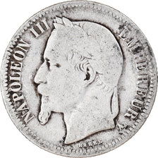 Moneta, Francia, Napoleon III, Franc, 1866, Paris, MB, Argento, KM:806.1