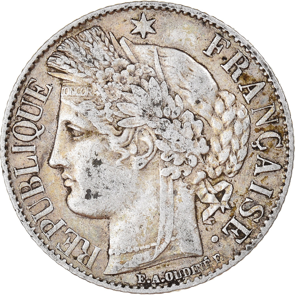 Coin, France, Cérès, Franc, 1887, Paris, EF(40-45), Silver, KM:822.1