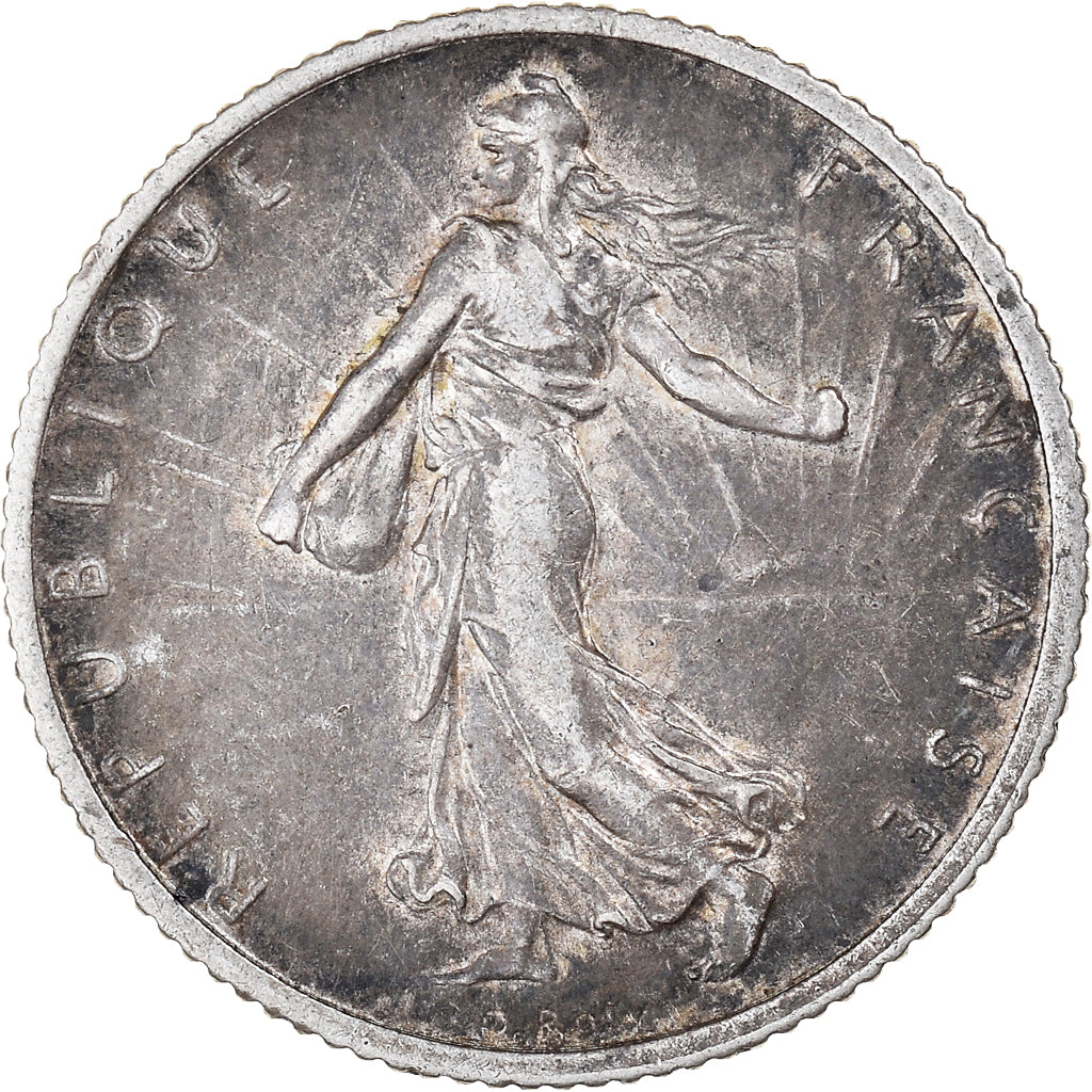 Moneta, Francja, Semeuse, Franc, 1901, Paris, EF(40-45), Srebro, KM:844.1