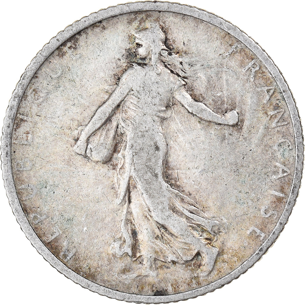 Moneta, Francia, Semeuse, Franc, 1906, Paris, MB, Argento, KM:844.1, Gadoury:467