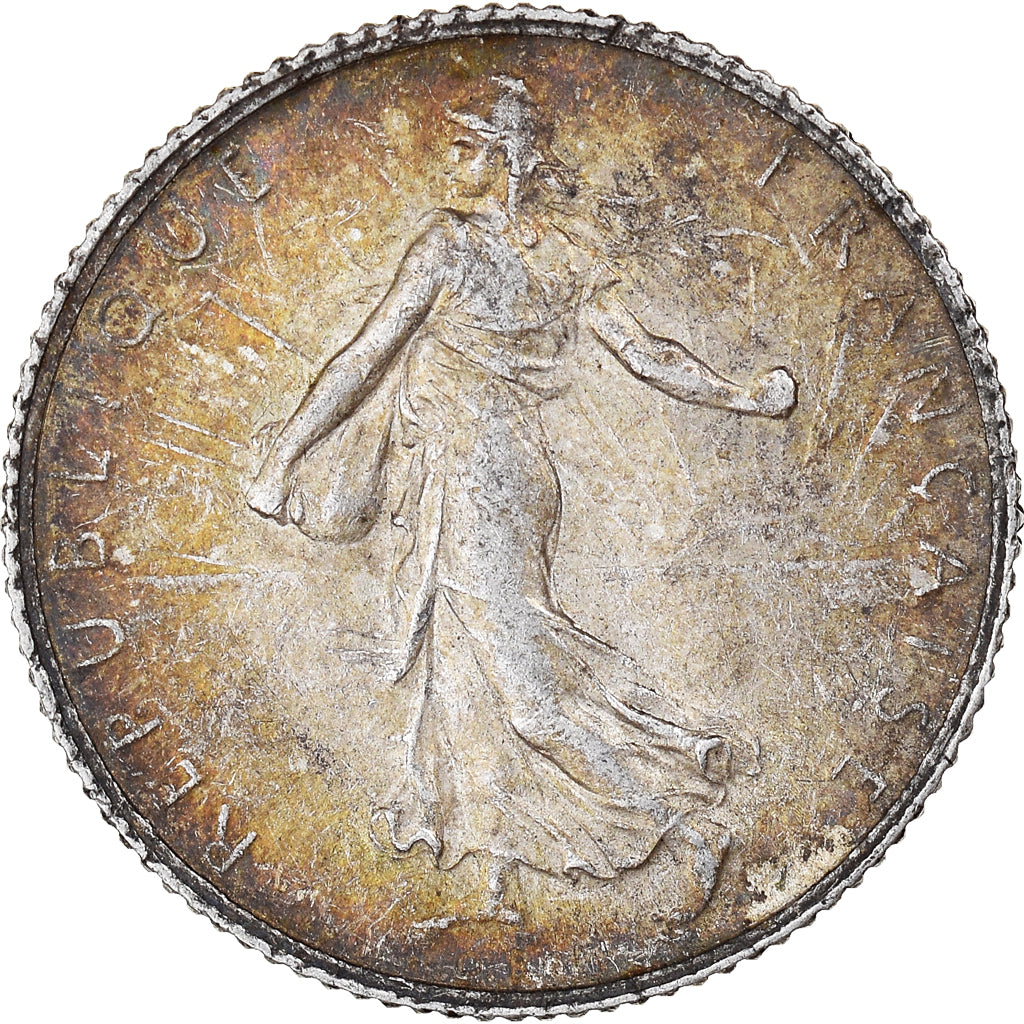 Coin, France, Semeuse, Franc, 1909, Paris, AU(50-53), Silver, KM:844.1