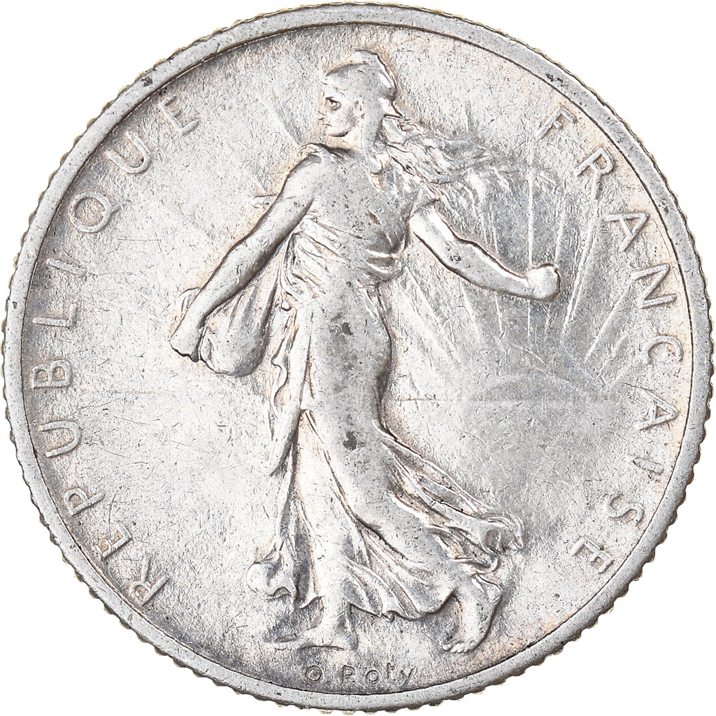 Coin, France, Semeuse, Franc, 1912, Paris, EF(40-45), Silver, KM:844.1