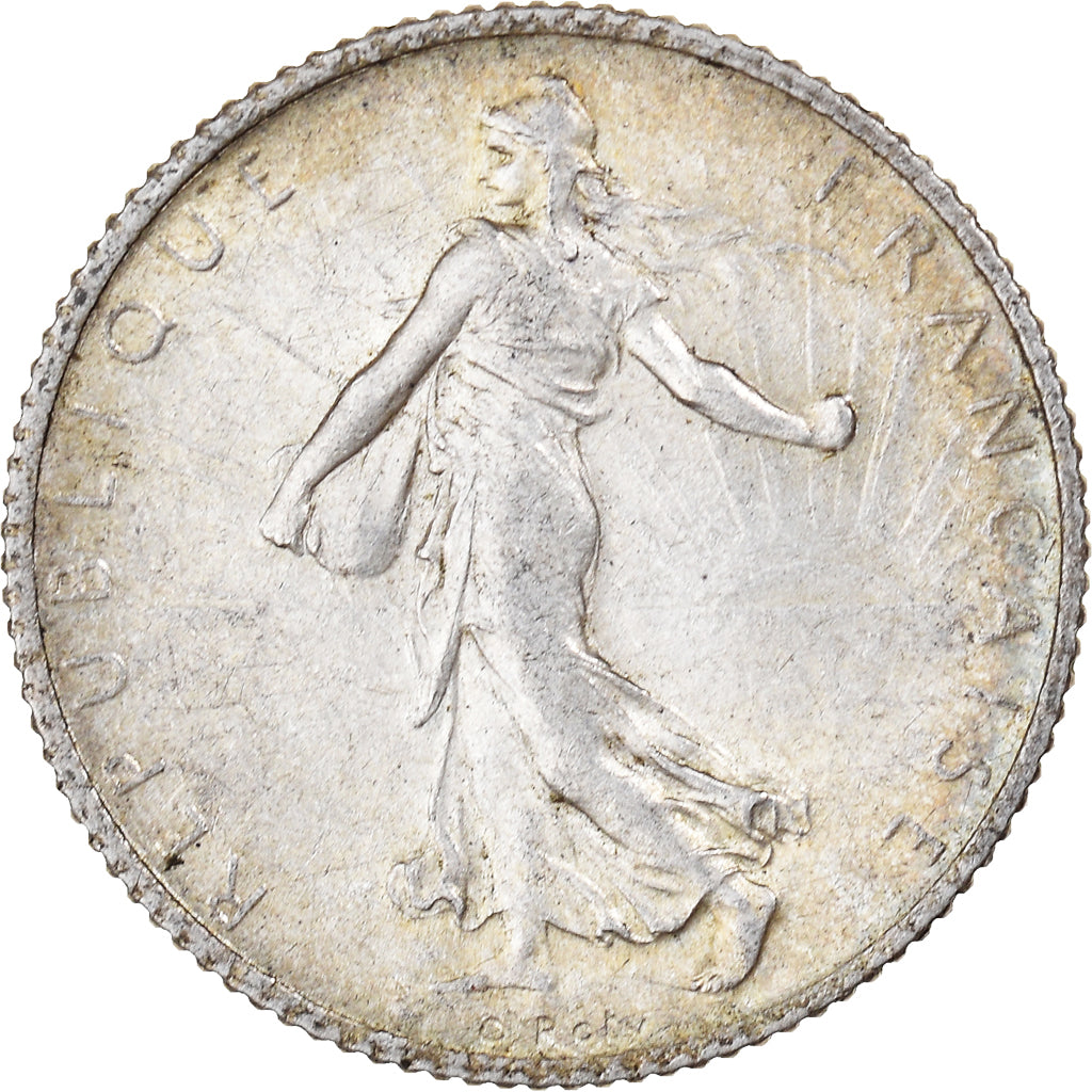 Munten, Frankrijk, Semeuse, Franc, 1912, Paris, ZF+, Zilver, KM:844.1