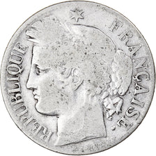 Coin, France, Cérès, Franc, 1871, Bordeaux, VF(20-25), Silver, KM:822.2