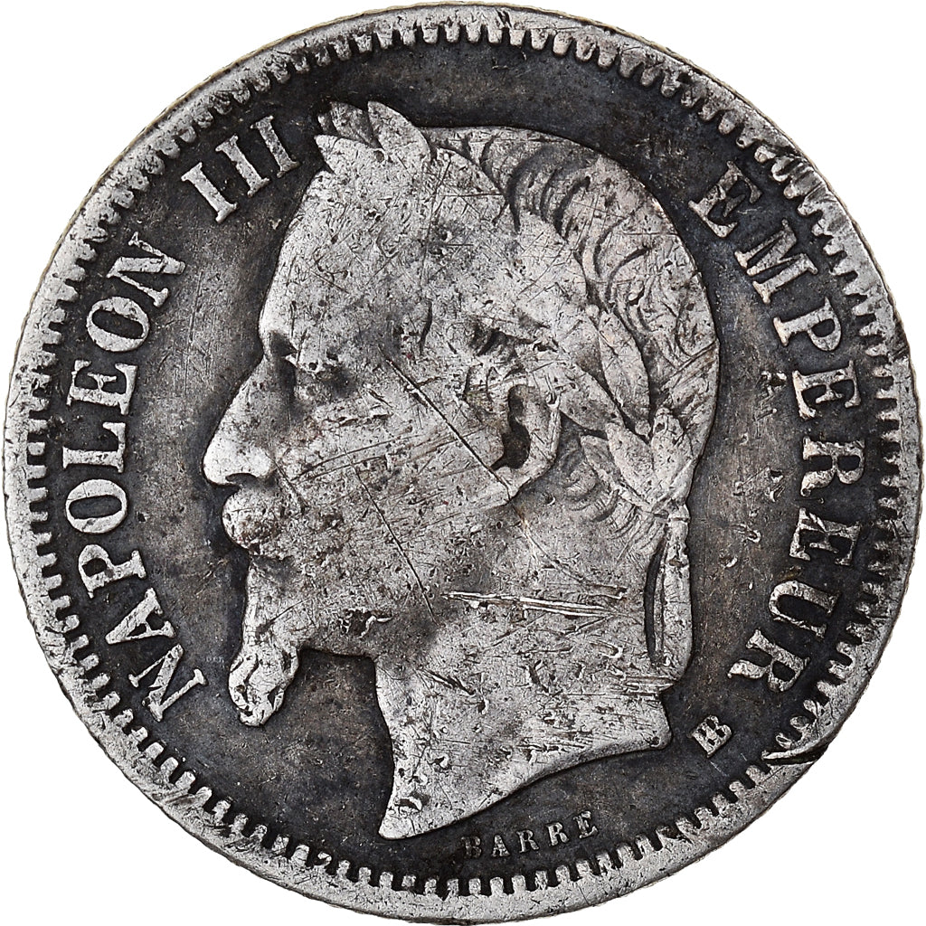 Coin, France, Napoleon III, Franc, 1869, Strasbourg, VF(20-25), Silver