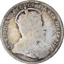 Coin, Canada, Edward VII, 25 Cents, 1902, Royal Canadian Mint, F(12-15), Silver