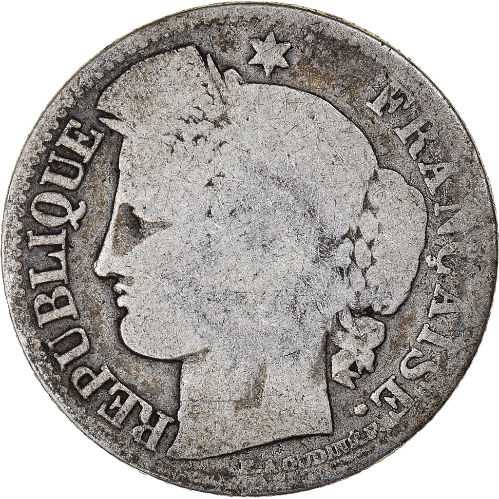 Moeda, França, 50 Centimes, 1850, Paris, F(12-15), Prata, KM:769.1, Gadoury:411