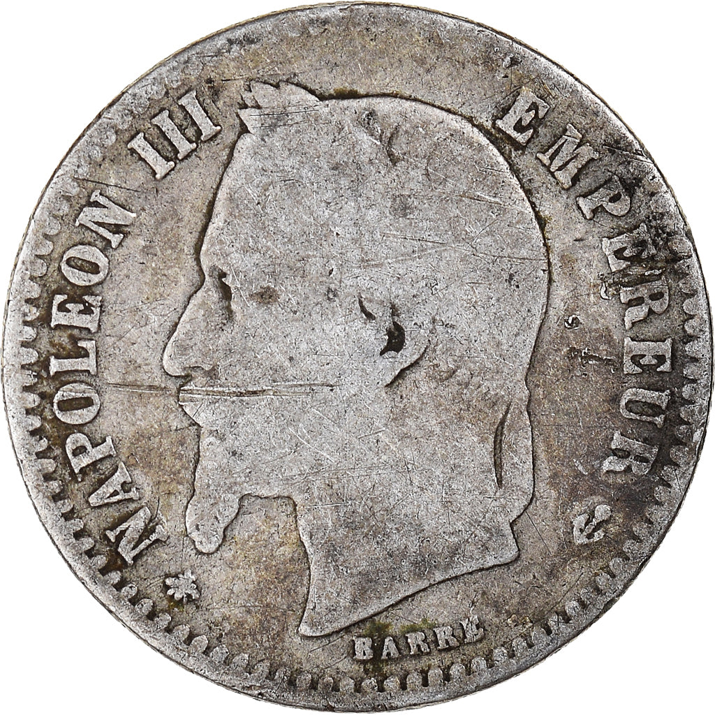 Munten, Frankrijk, Napoleon III, 50 Centimes, 1864, Paris, ZG+, Zilver